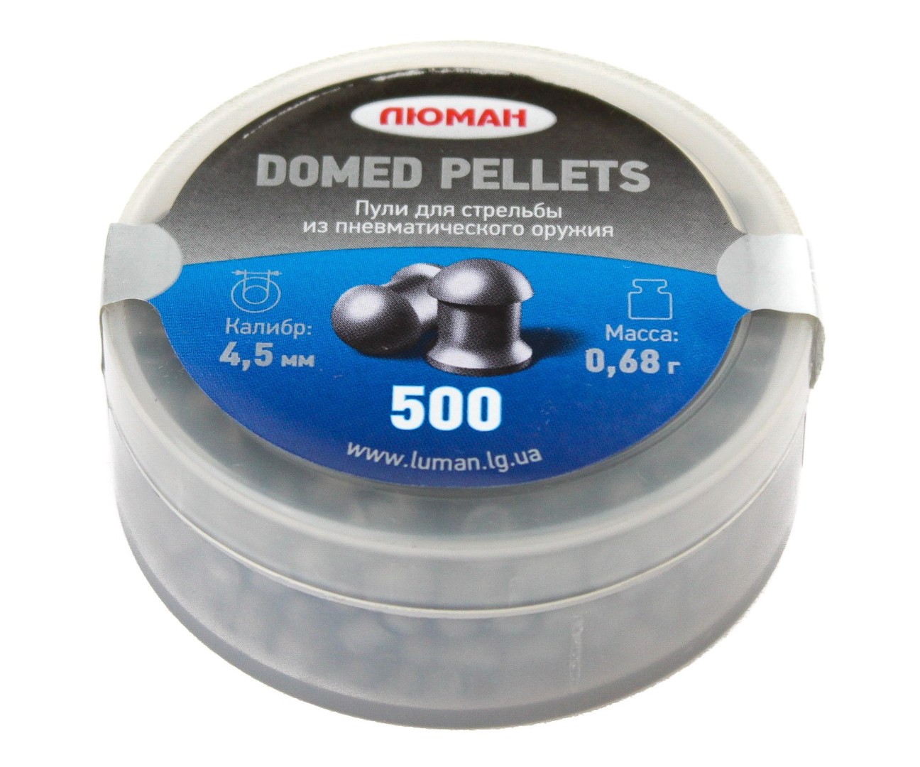 Пули Люман Domed pellets 0,68 гр (500шт) круг головка
