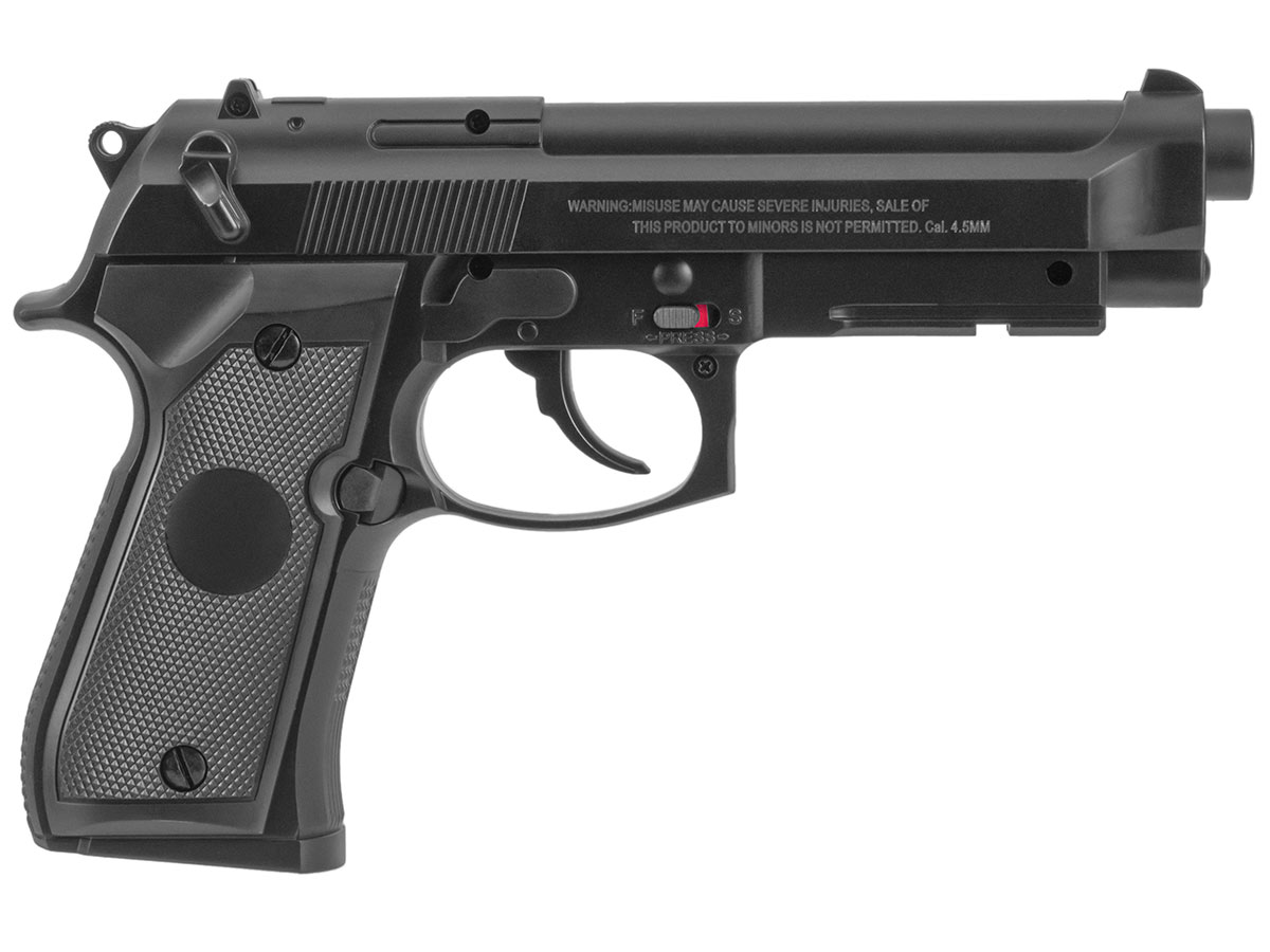 Пистолет пневм Stalker S92PL (Beretta 92) к 4,5 пластик ,черный 12г СО2