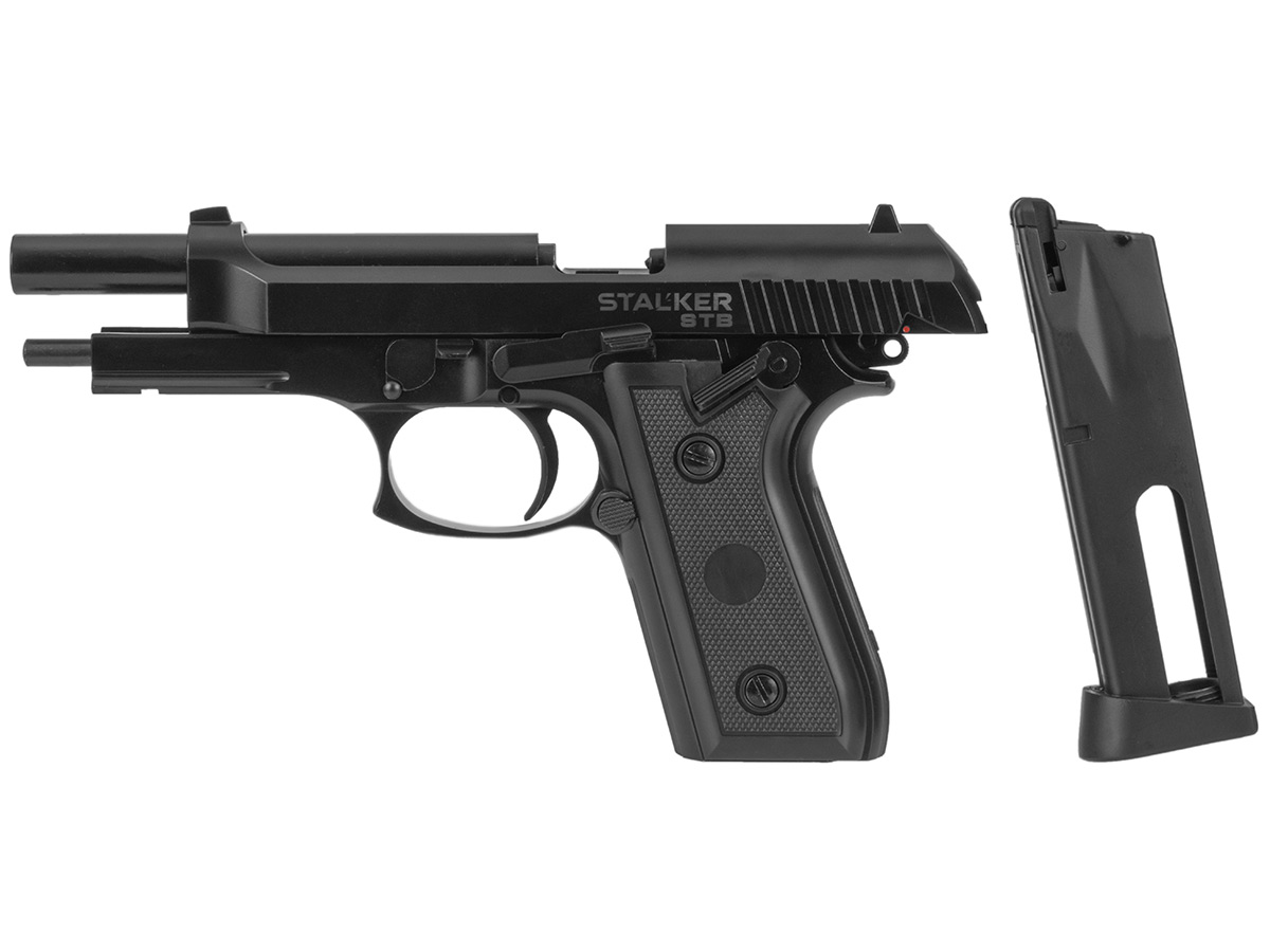 Пистолет пневм Stalker STB (Taures) RT92/Beretta к 4,5 металл,автоогонь,магаз.19 шариков,черный