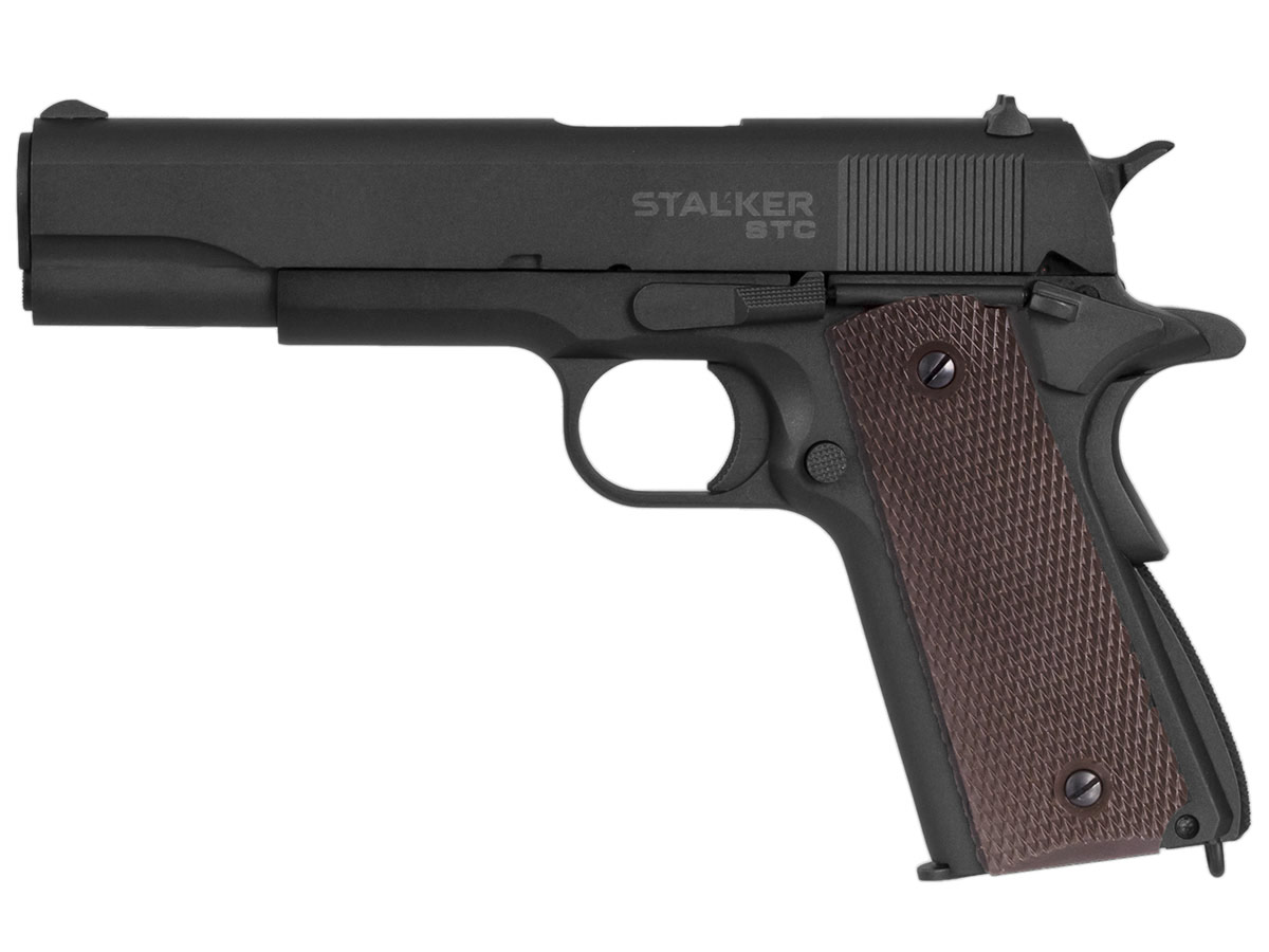 Пистолет пневм Stalker STC (Colt 1911A1) к4,5 металл,Hop+Up.Browback, черный