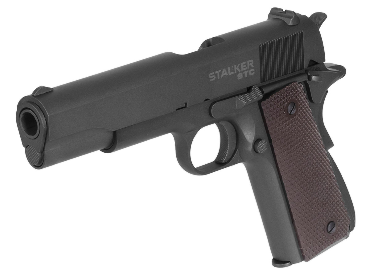 Пистолет пневм Stalker STC (Colt 1911A1) к4,5 металл,Hop+Up.Browback, черный