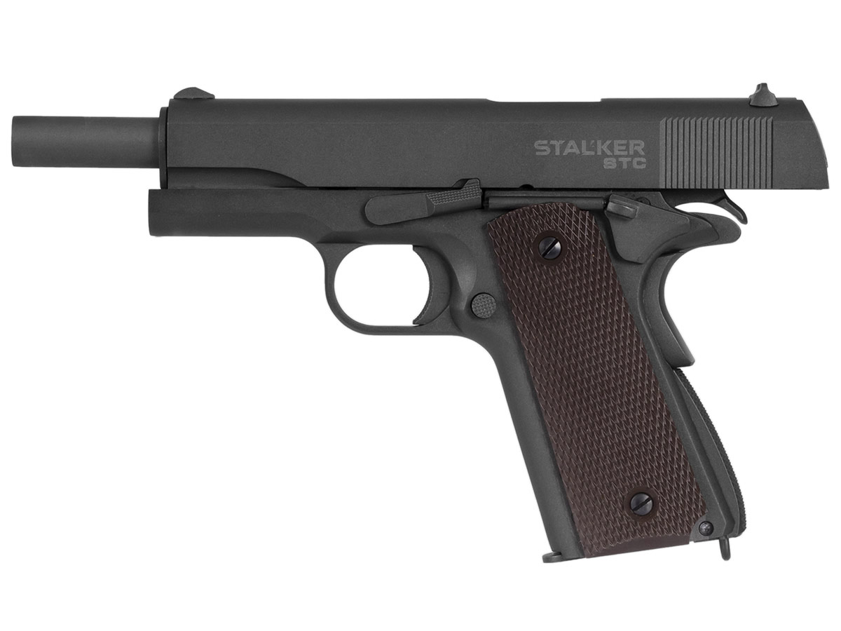 Пистолет пневм Stalker STC (Colt 1911A1) к4,5 металл,Hop+Up.Browback, черный