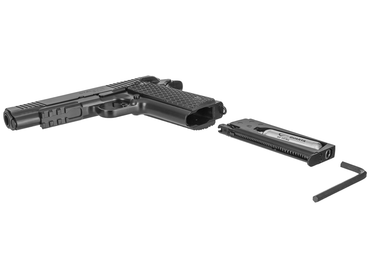 Пистолет пневм Stalker STCT (Colt 1911 Takt) к 4,5 12г СО2,металл,магаз 17 шарик,черный